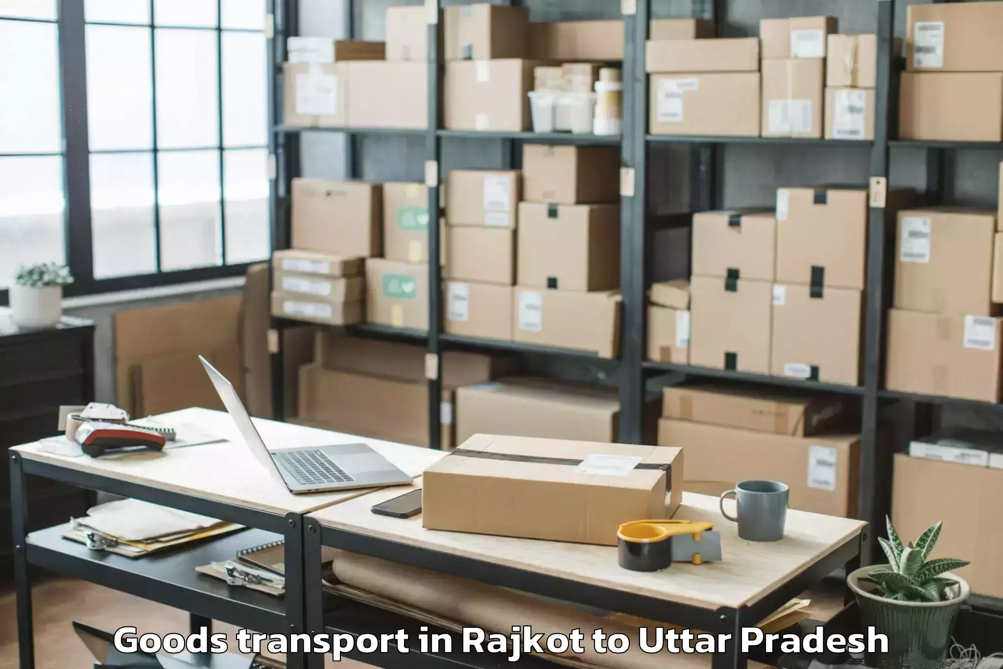 Professional Rajkot to Babina Goods Transport